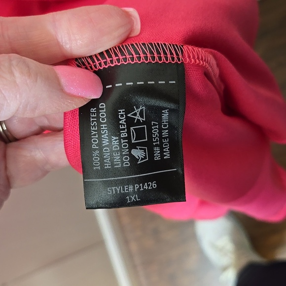 Perfectly Priscilla Magenta Pink Maxi Sheer Ruffle Sleeve Tie Waist Size 1X - Picture 8 of 10